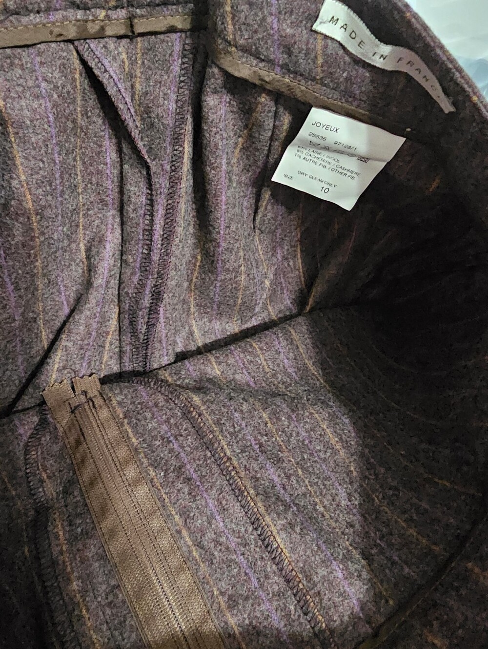 Bernard Zins Paris NWT Joyeux wool cashmere wide leg pant size 10 - Picture 11 of 12